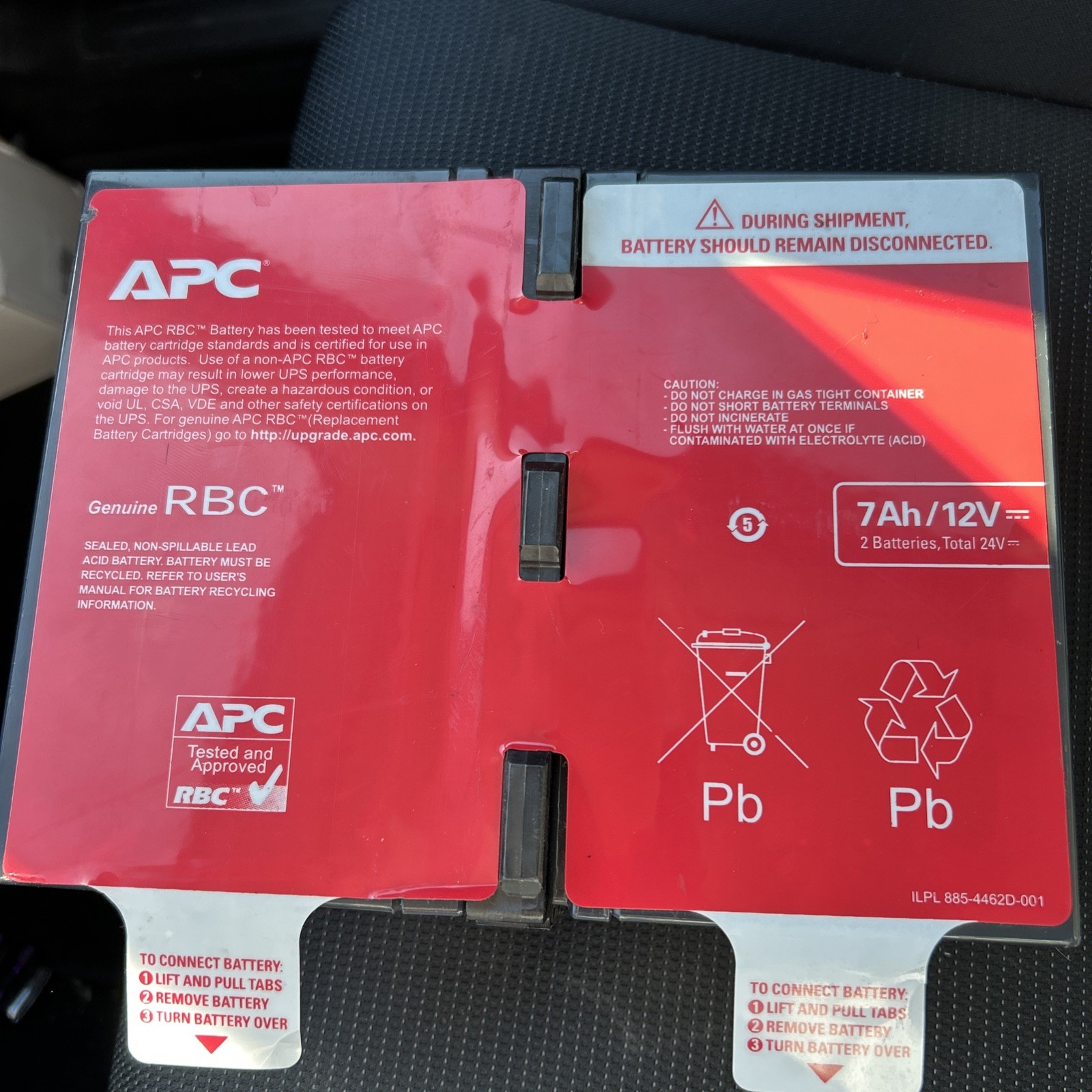 APC Genuine RBC UPS Replacement Battery Cartridge 7Ah 12V (2 Batteries)