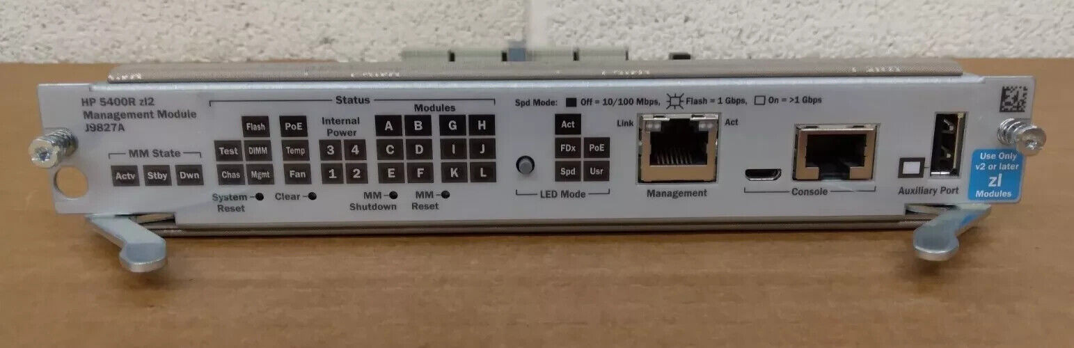 HP J9827A 5400R ZL2 Management Module