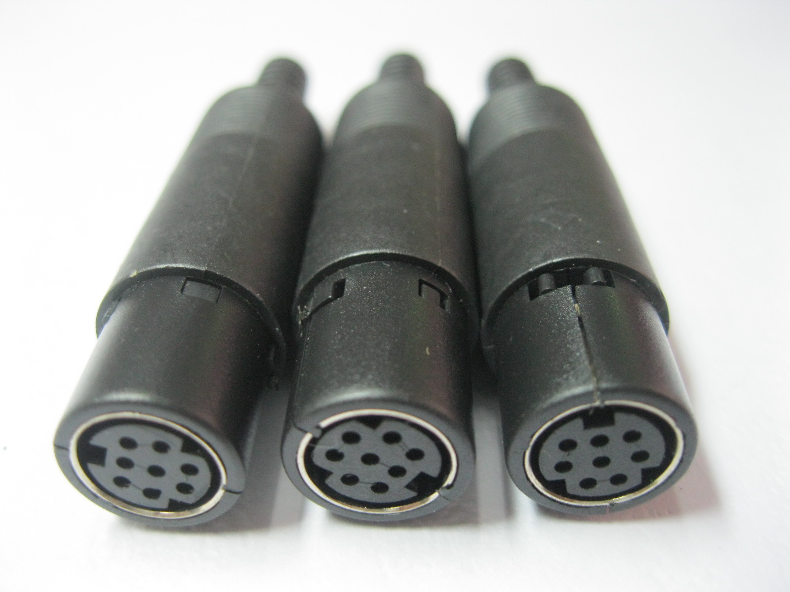 6 pcs 8 Pin Mini DIN Jack Connector with Plastic Handle New