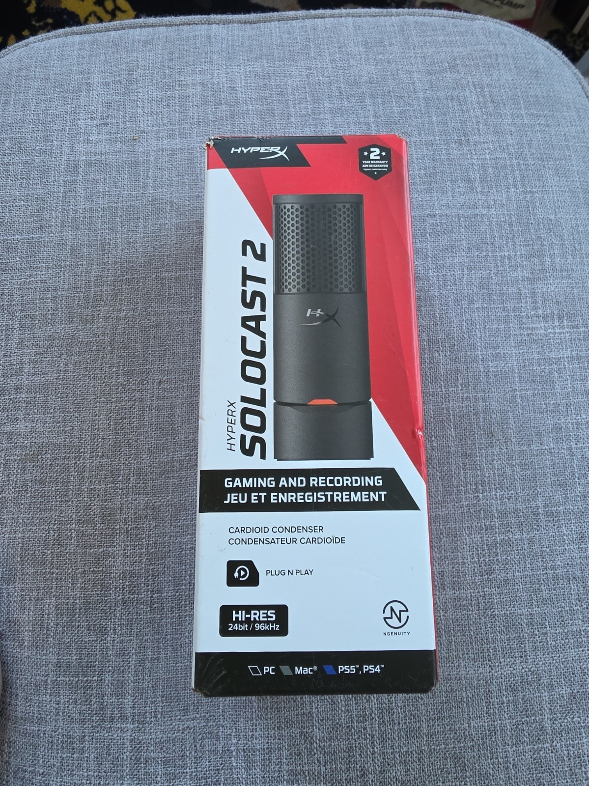HyperX SoloCast 2 Gaming USB Condenser Microphone Built-in Shock Mount for PC