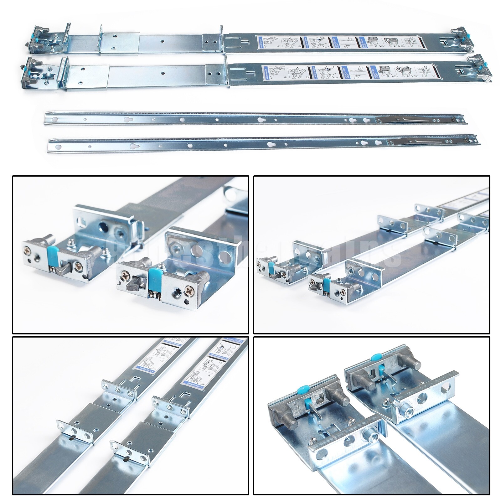 1U Static Ready Rails Kit For Dell PowerEdge R640 R440 R740 R6415 R450 053D7M