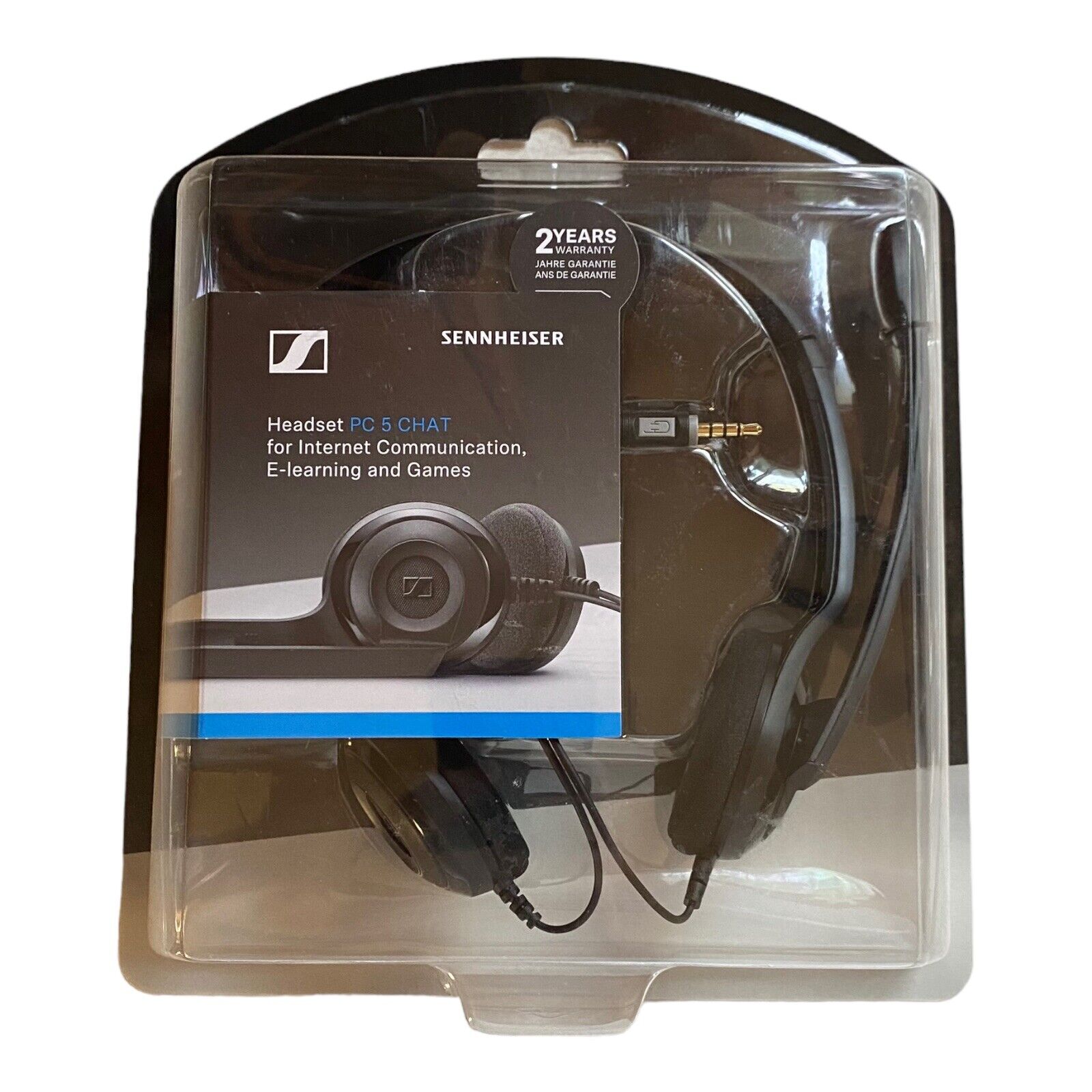 Sennheiser PC 5 Chat On-Ear 3.5mm Stereo Gaming Headset w/Boom Microphone - NEW