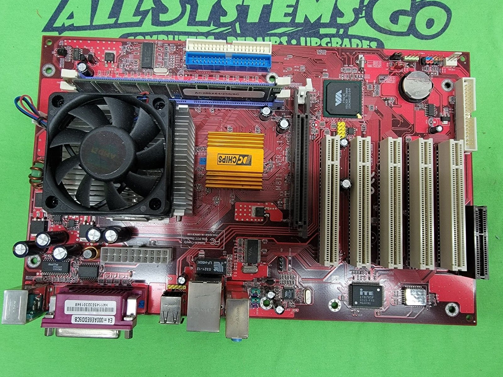 PC Chips M811 V3.1 Socket 462/A ATX Motherboard, AMD XP2400+ & 256MB Ram