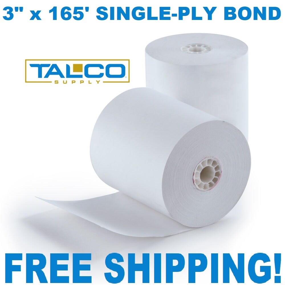 (6) STAR SP700 3" x 165' BOND (NON-THERMAL) POS PAPER ROLLS ~FAST ~