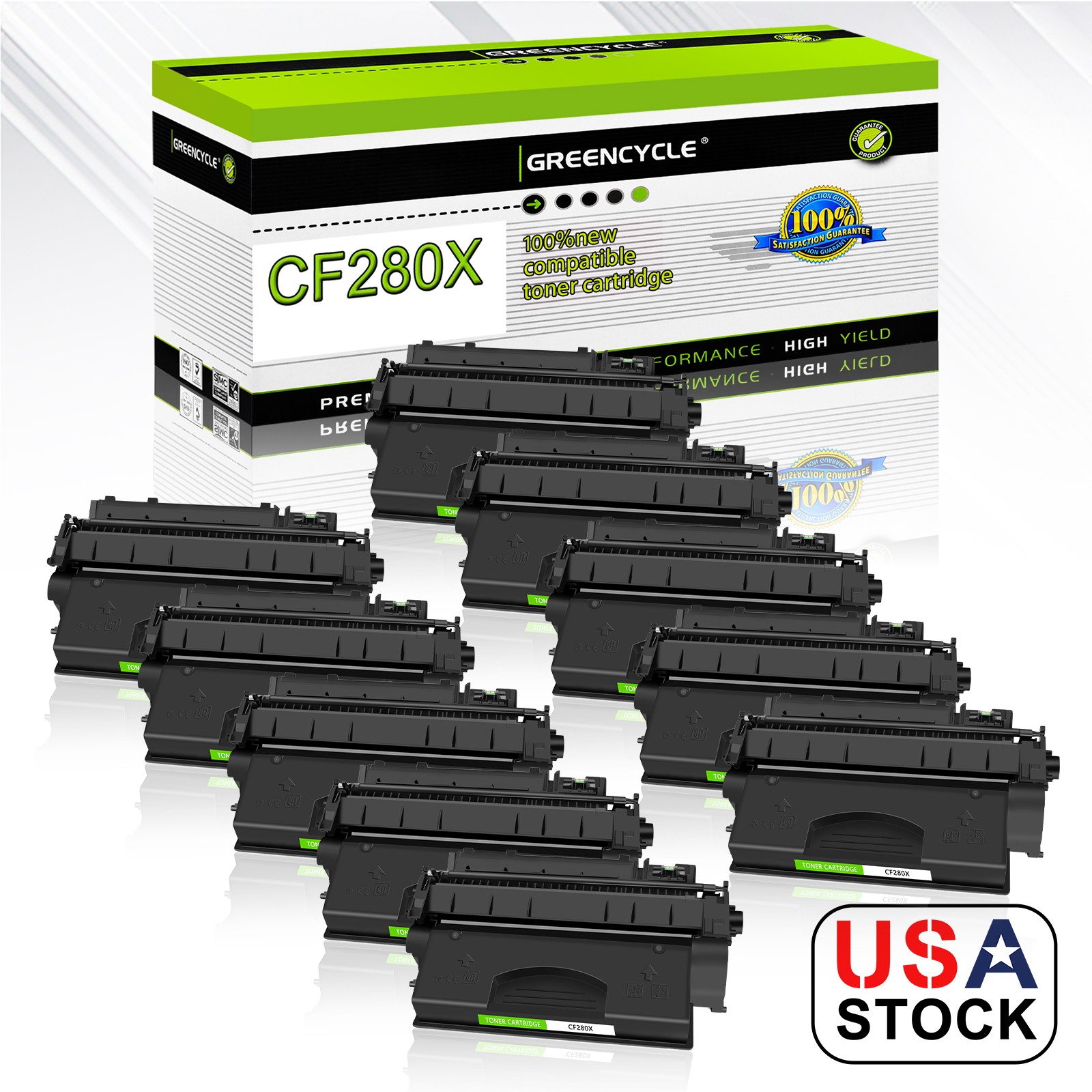 10PK CF280X 80X Toner Cartridge for HP Laserjet Pro 400 M401d M401n MFP M425dw