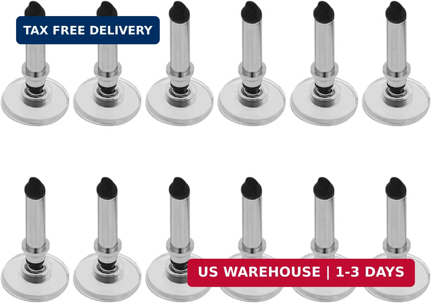 12 Pcs Silver Universal Stylus Replacement Tips,Universal Disc Tips Round Shape