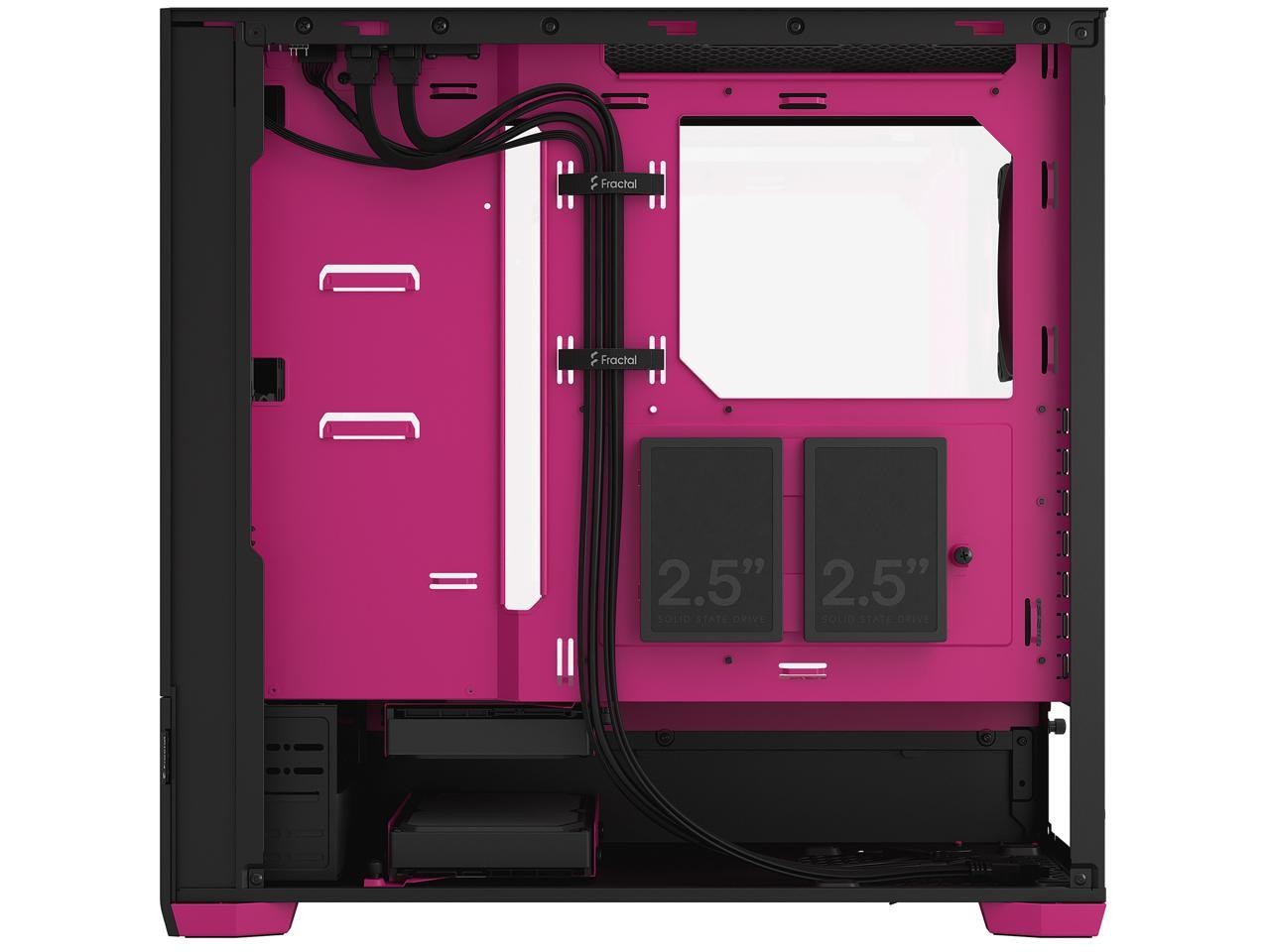 Design Pop Air RGB Black Magenta Core TG ATX High-Airflow Clear Tempered Fractal