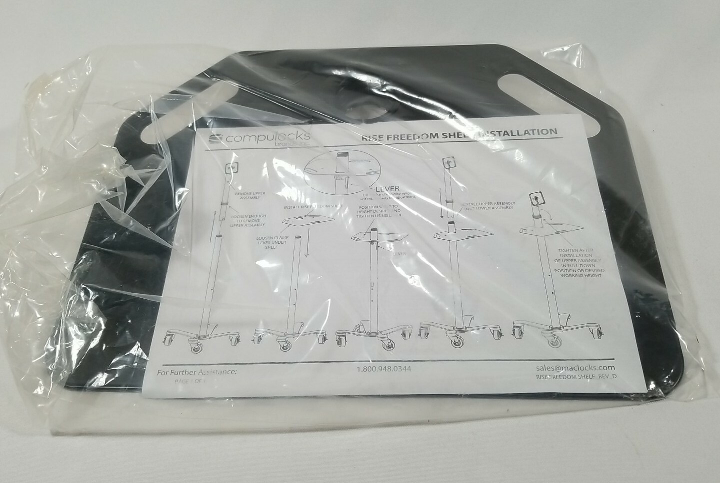 Maclocks Compulocks Rise Freedom Shelf MCSF01B 