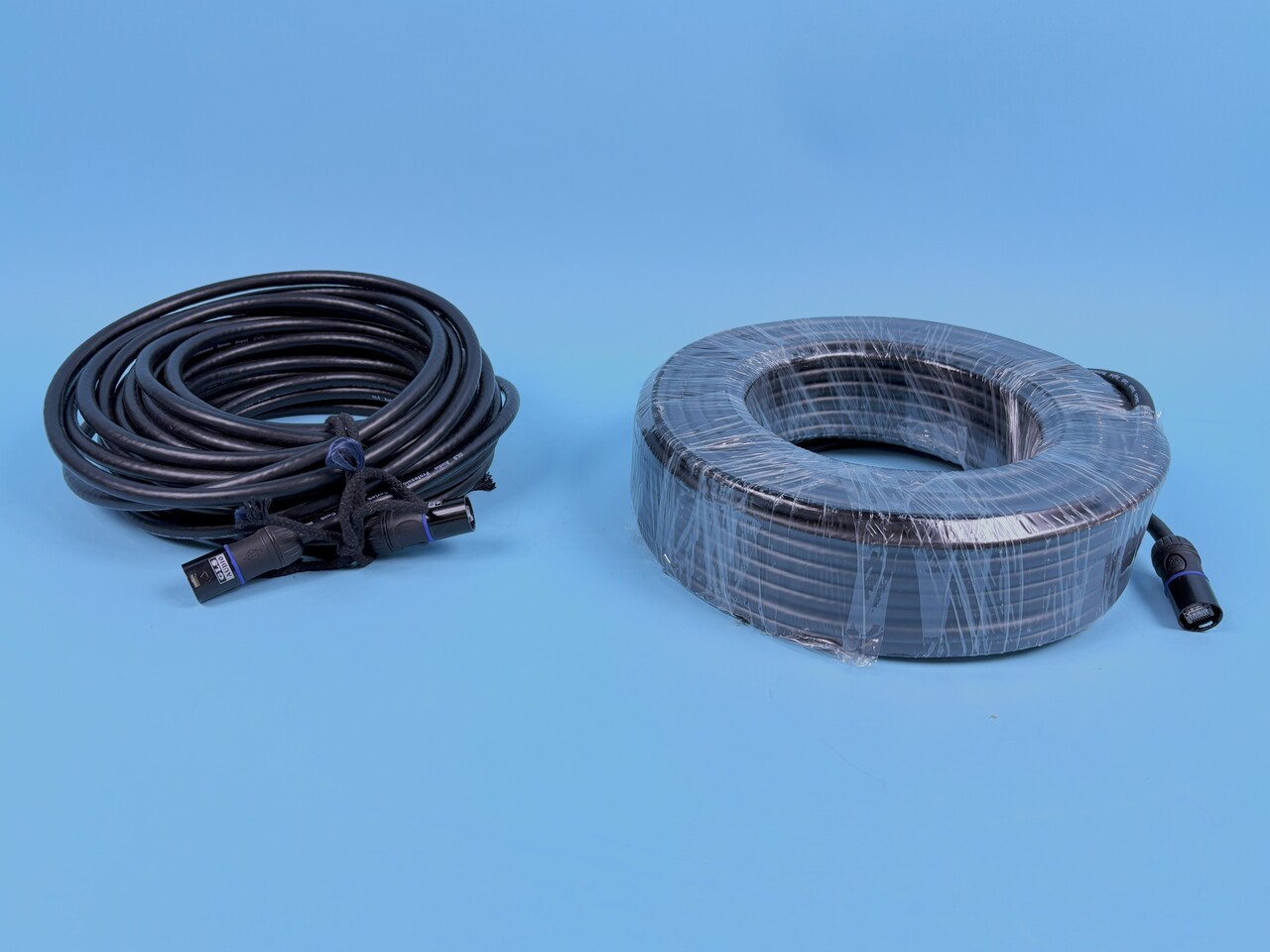 LOT OF 2 GLS AUDIO CAT6 NETWORK CABLES: rj45, ethernet, 50’, black |603-9359563