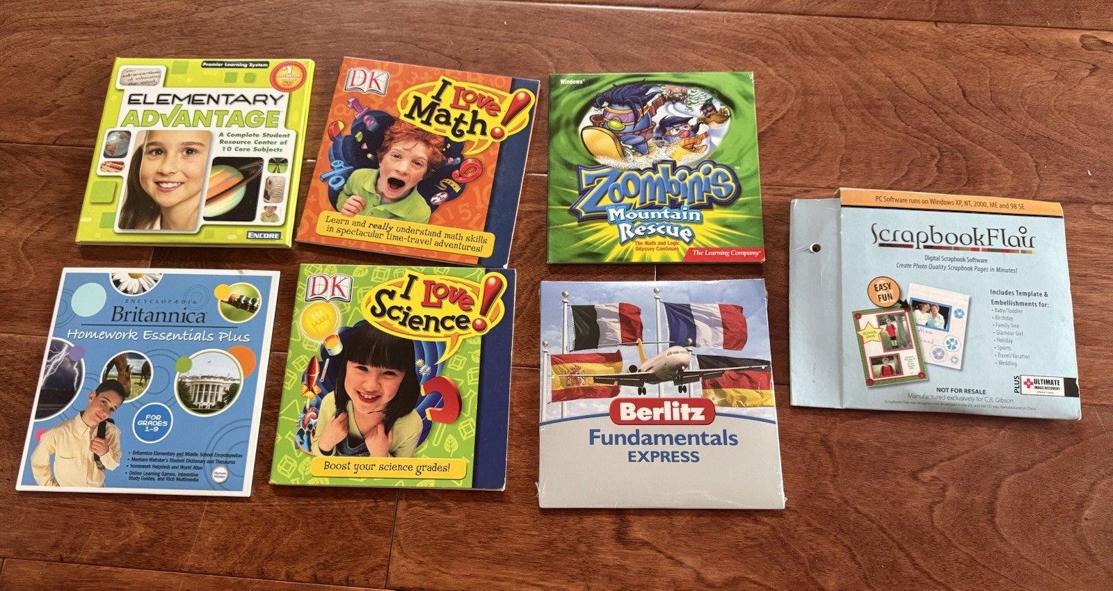 7 PC Software & Educational Games Lot – Math, Science, Britannica & More