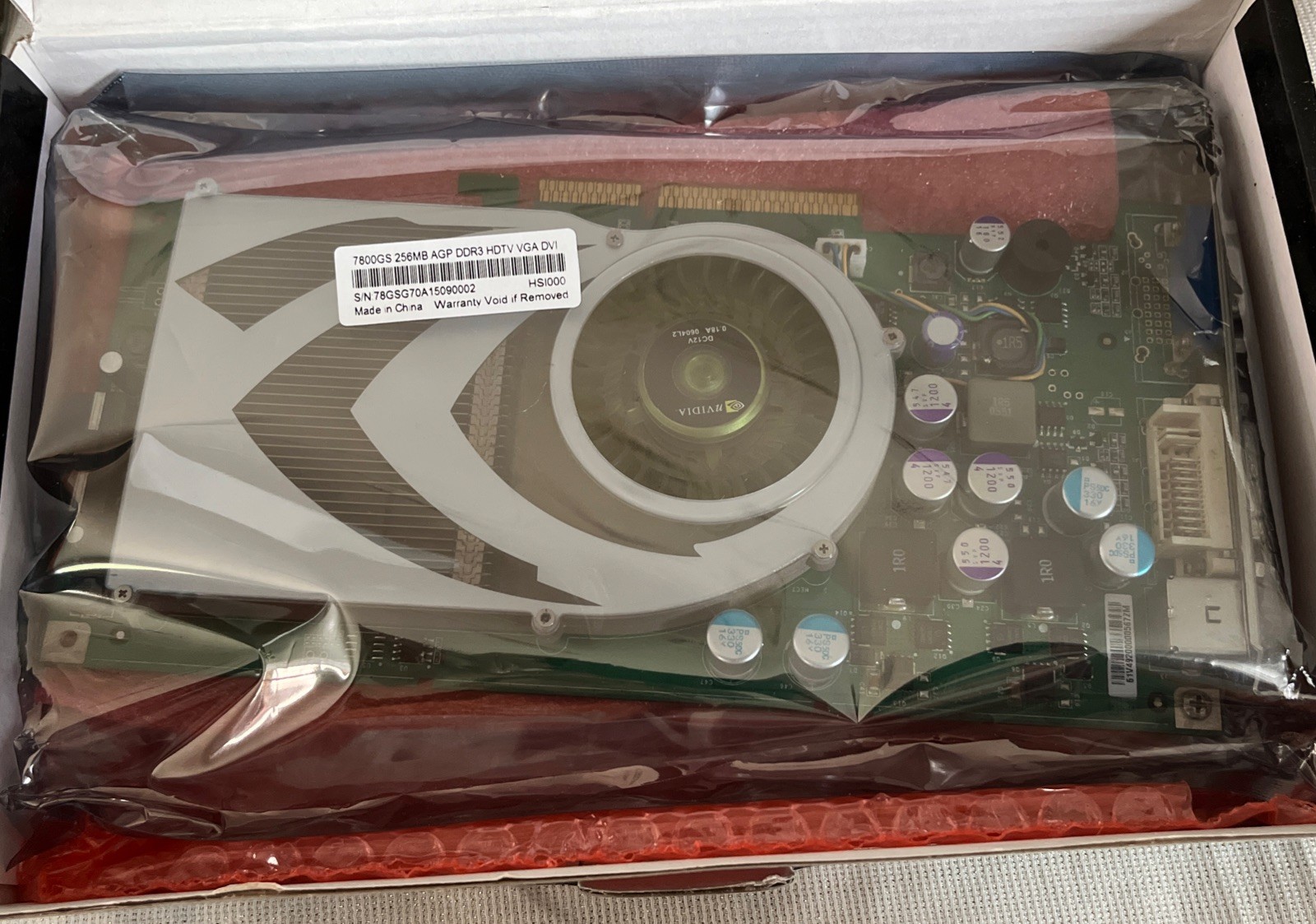 NVIDIA GeForce 7800GS W BFG FAN SEGA LINDBERGH 256MB GDDR3 AGP VIDEO CARD