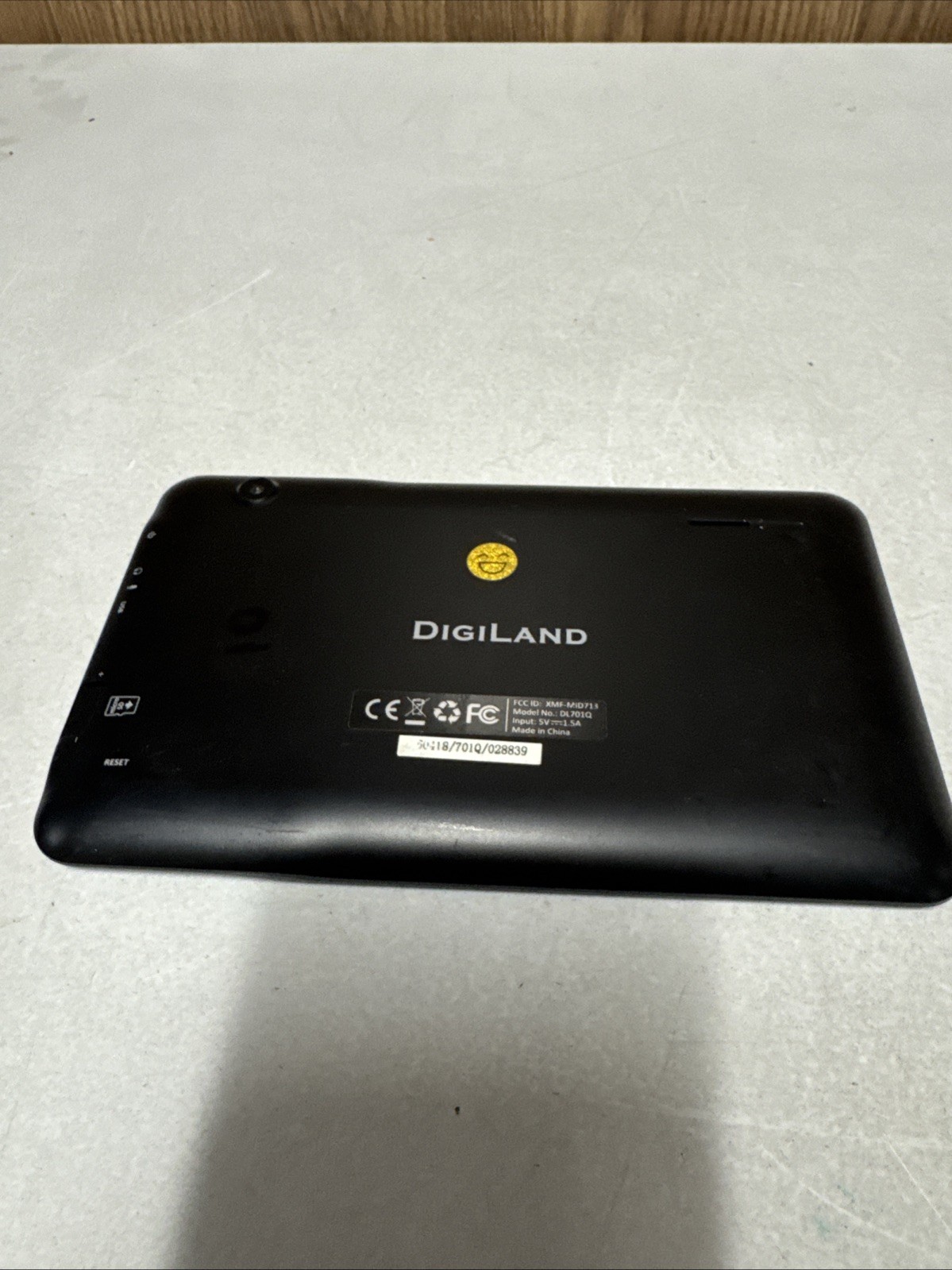 DigiLand DL701Q 7” Android Tablet Black | Untested | For Parts or Repair