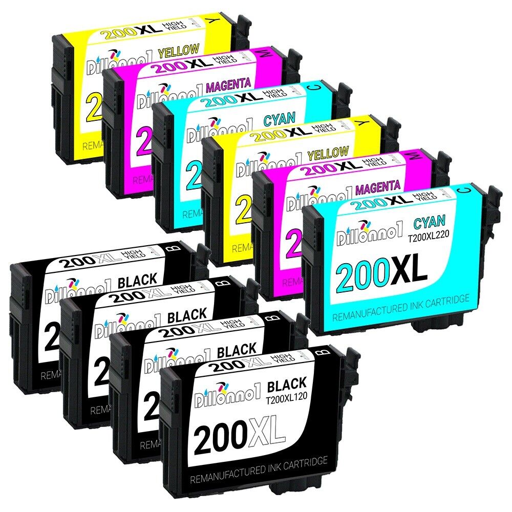 Lot for Epson 200XL 200 XL Ink Cartridges for Workforce WF-2520 WF-2530 WF-2540