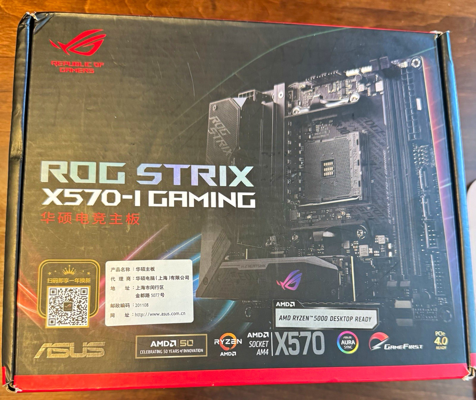 ASUS ROG STRIX X570-I GAMING AM4 X570 Mini ITX WiFi 6 Motherboard NEW
