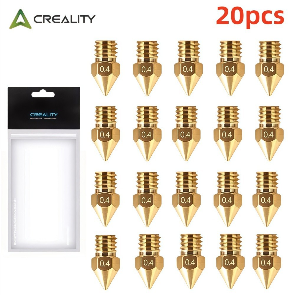 Creality MK8 Brass Nozzle 0.4MM Extruder Print Head Nozzle for Ender-3 /CR 10