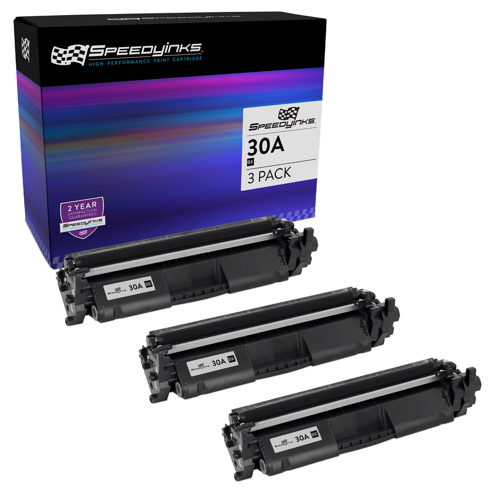 3PK Replacements for HP 30A CF230A Toner Cartridge Black for Laserjet Pro M203d