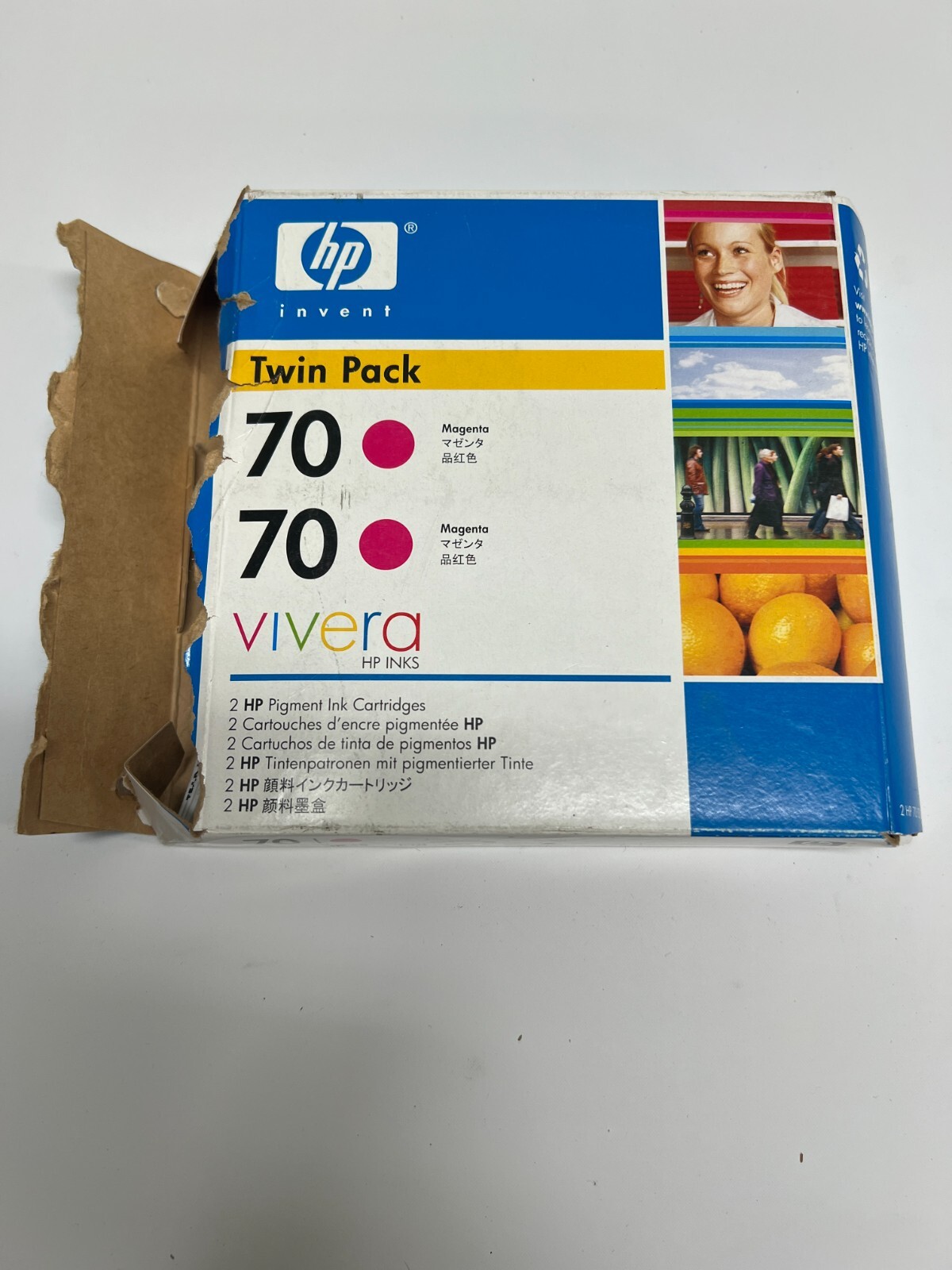 SINGLE Genuine HP 70 Magenta Ink Cartridge - HP Designjet Z3100/Z2100 C9453A