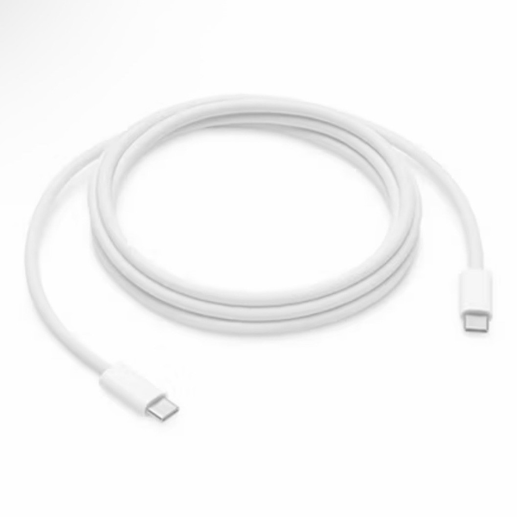 USB-C to USB-C Braided USB Cable 1m White, USB Type-C Male to Male