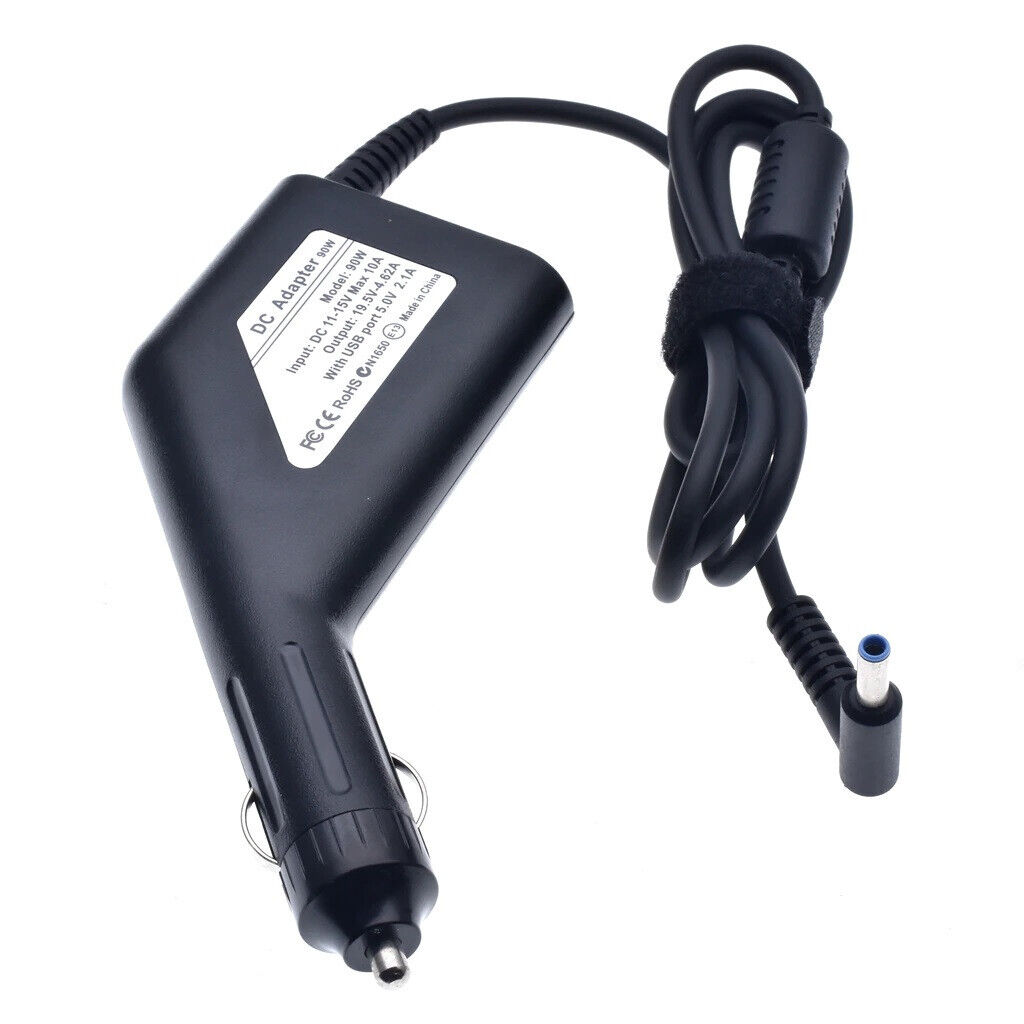 DC 4.5*3.0mm Power Car Charger Adapter 19.5V For HP Envy X360 WUXGA Laptop 90W