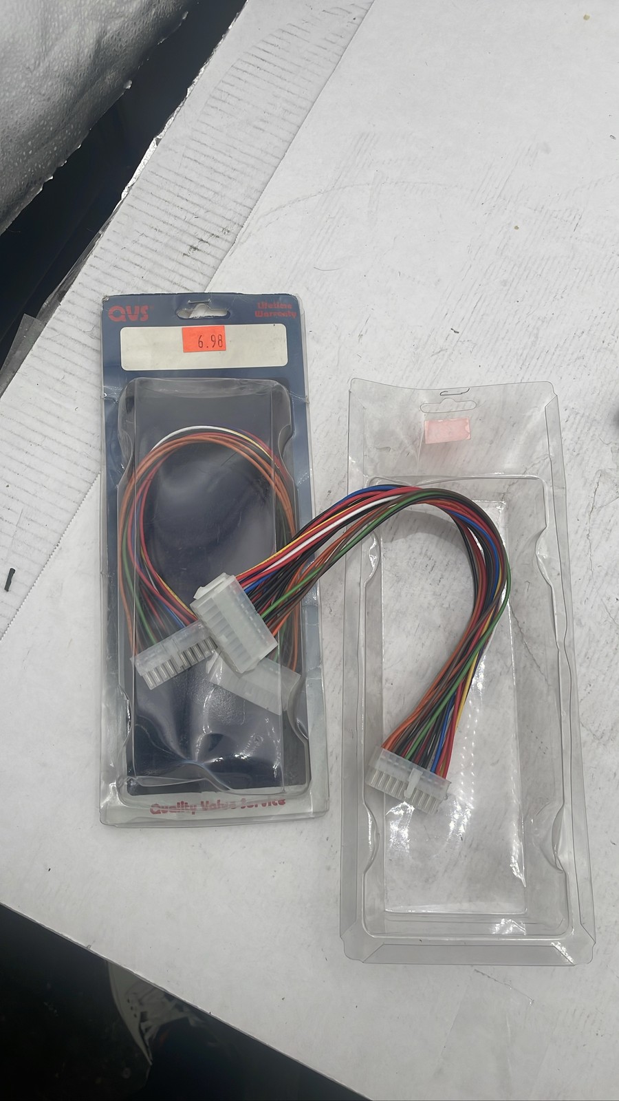 QVS 20-Pin ATX Motherboard Power Extension Cables Male to Female Lot of 2