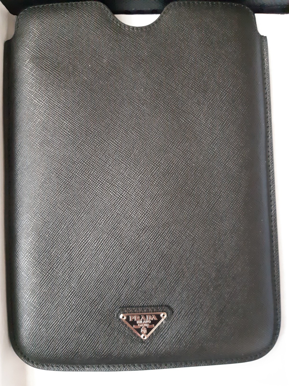 PRADA iPad Mini Case Saffiano Travel Leather Sleeve Black Brand New