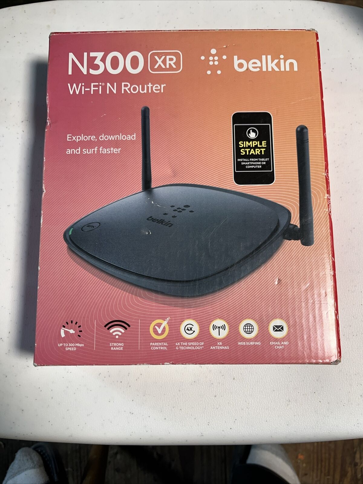 Belkin N300 Wi-Fi N Router Black