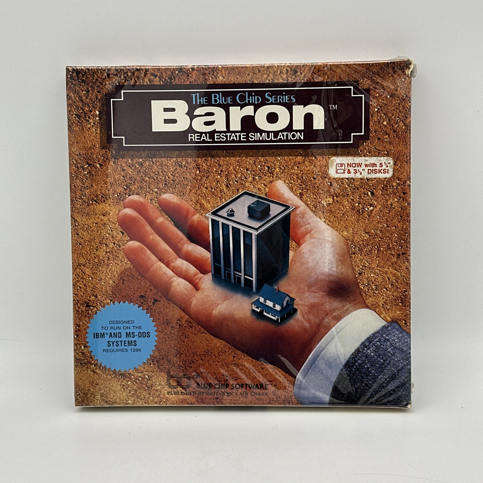 Baron Real Estate Simulator Blue Chip IBM PC Game DOS Vintage Software SEALED