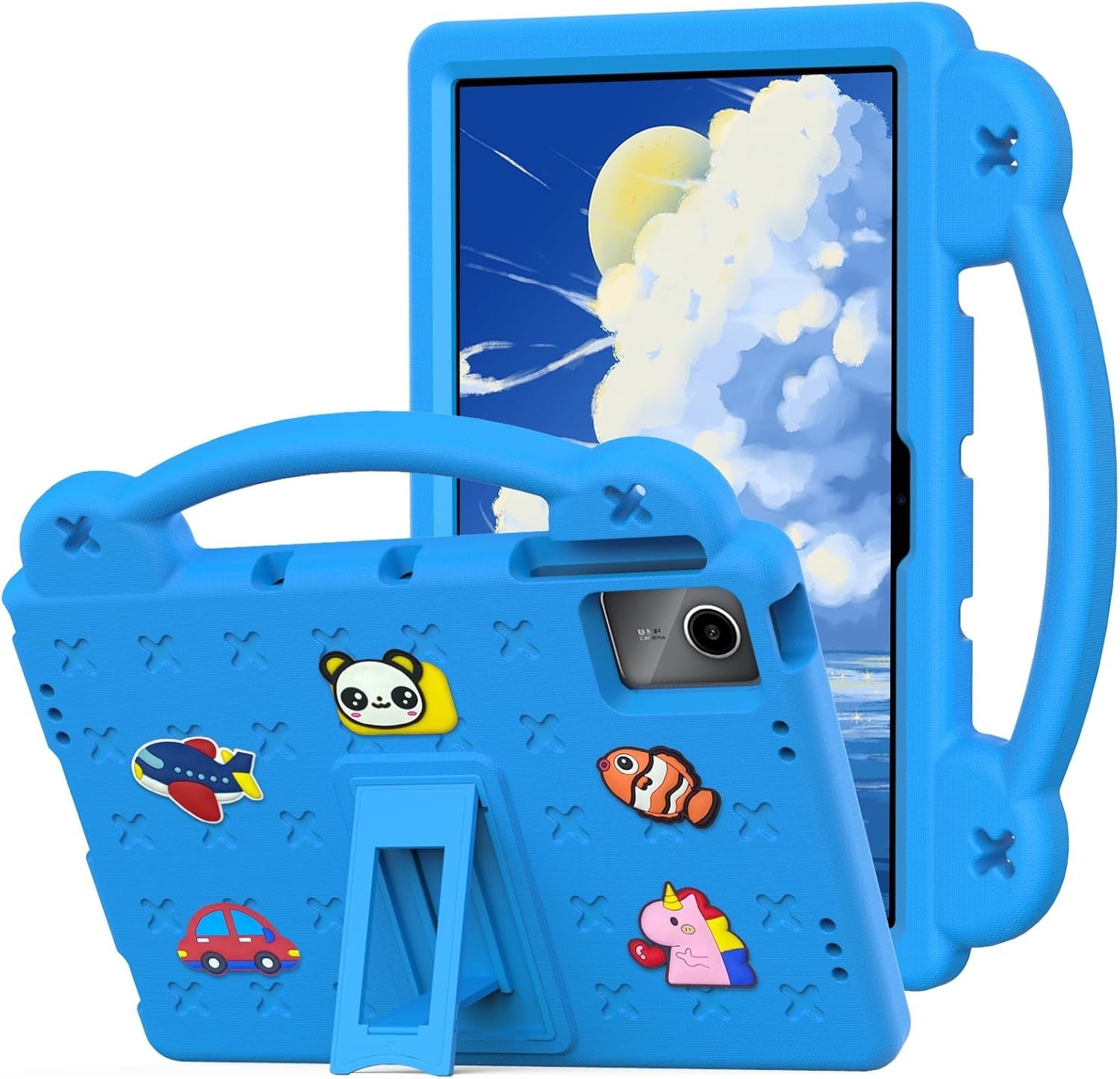 Kids Shockproof EVA Case For T-Mobile REVVL Tab 2 Handle & Rotating Kickstand