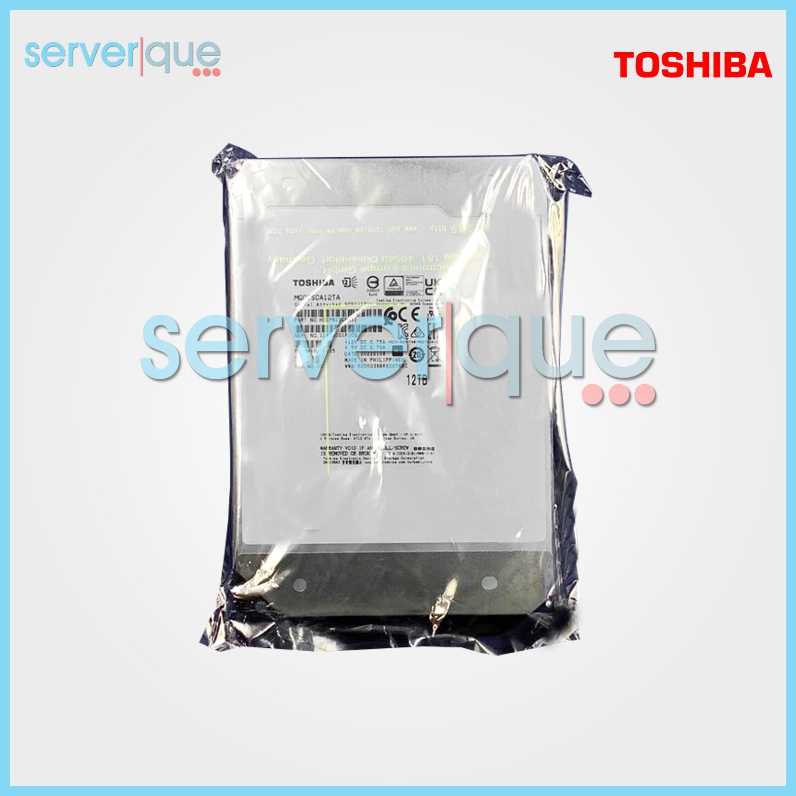 MG07SCA12TA Toshiba 12TB 12Gbps 7.2K SAS 4Kn 3.5" Internal Hard Drive NEW