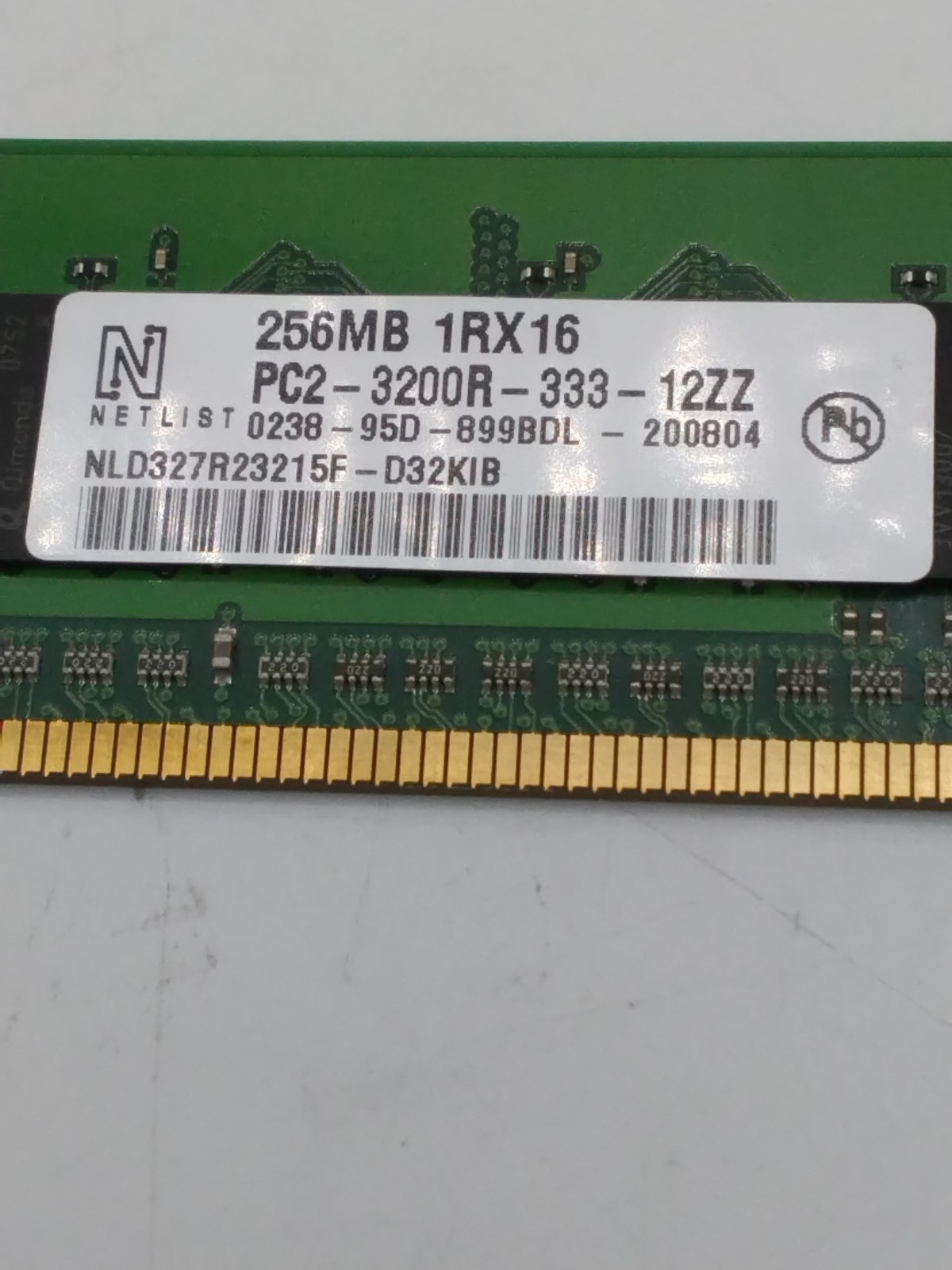 NETLIST Dell PERC 256Mb 1rx16 pc2-3200r-333-12z NLD327R23215F-D32KIB Hw 72126 C