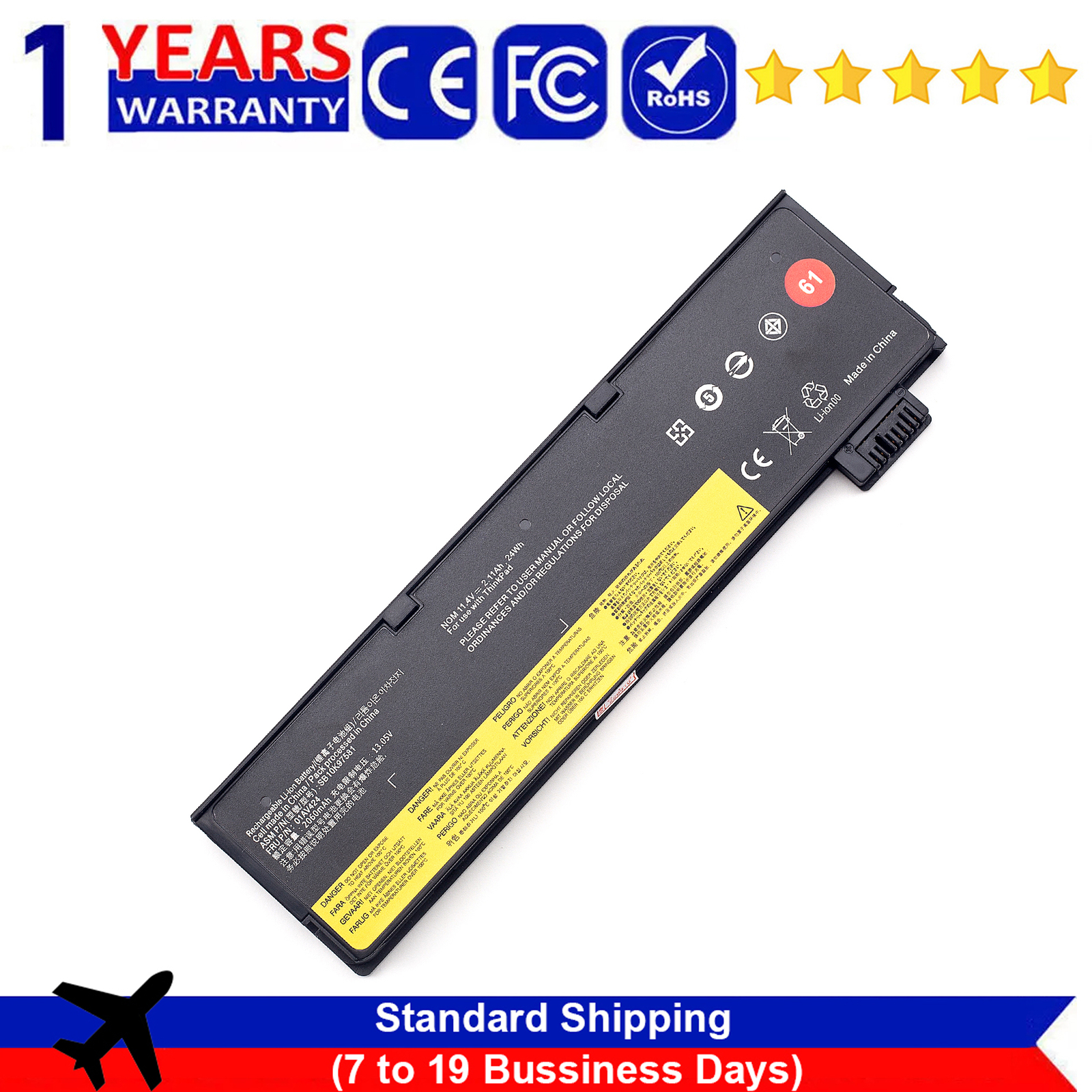 61 01AV423 01AV424 Battery For Lenovo ThinkPad P51s P52s T470 T480 T570 T580