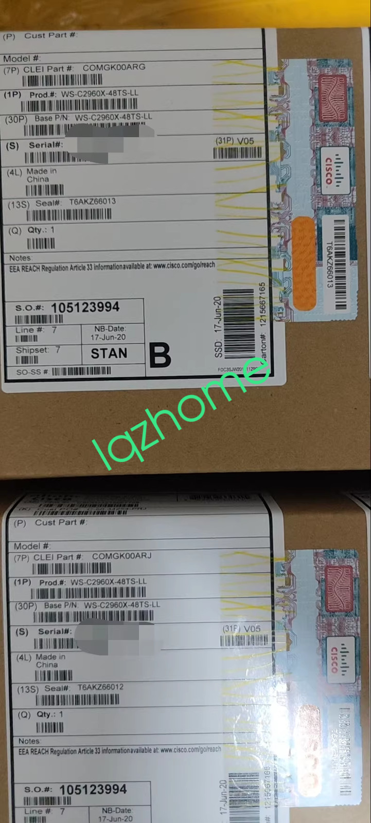 1PCS Cisco switch WS-C2960X-48TS-LL new via FedEx or DHL
