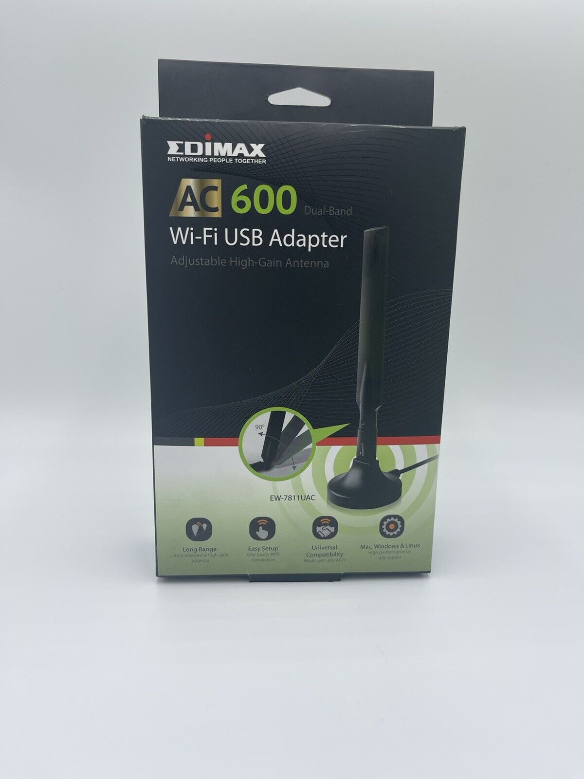 Open Box Edimax EW-7811UAC Network AC600 WL Dual-Band Gain USB Adapter w Fixed