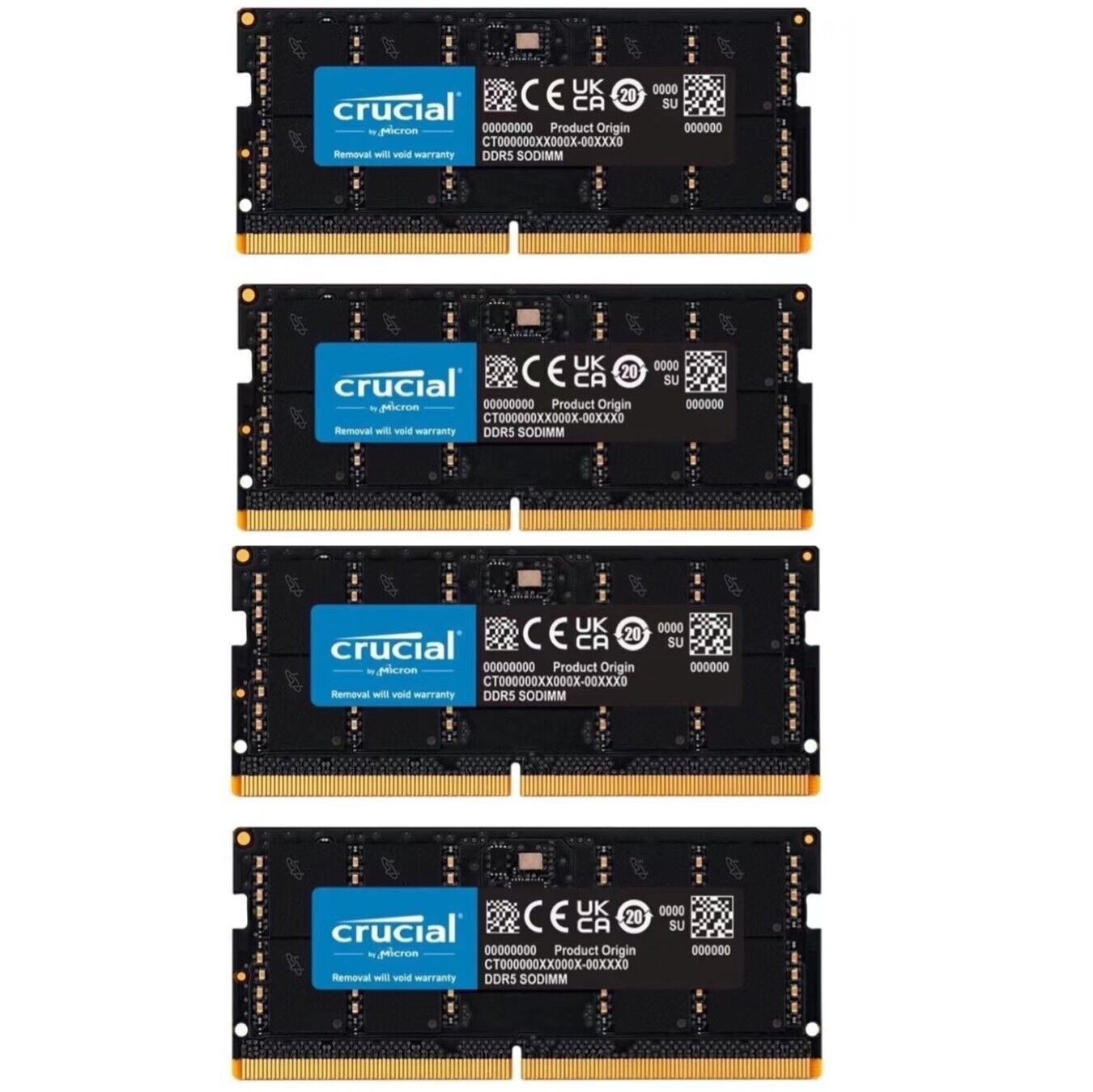 Crucial 128GB (2X 32GB) DDR5 5600MHZ PC5-44800 SODIMM Memory Ram CT32G56C46S5
