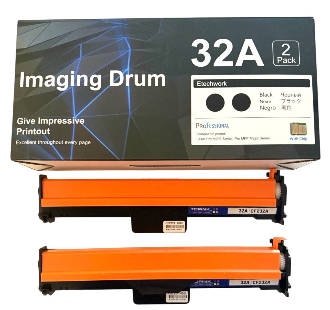 TOPINK 32A CF232A Compatible Imaging Drum 2-Pack for HP LaserJet Pro M203 M227