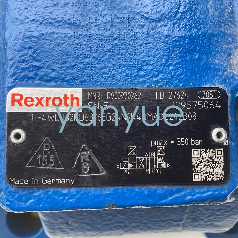 1PCS Rexroth R900970262 4WEH32HD6X/6EG24N9K4QMABG24/B08 new via FedEx or DHL