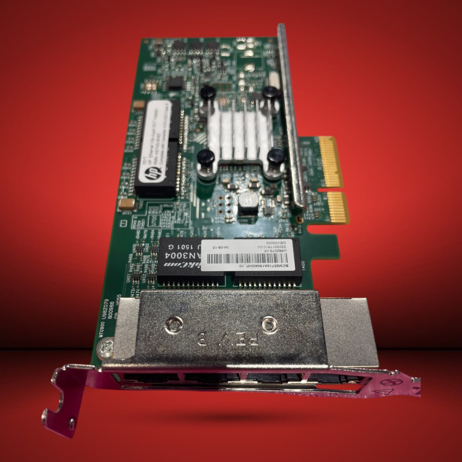 HP HPE 331T Quad-Port Gigabit PCIe Network Adapter 649871-001 HSTNS-BN82
