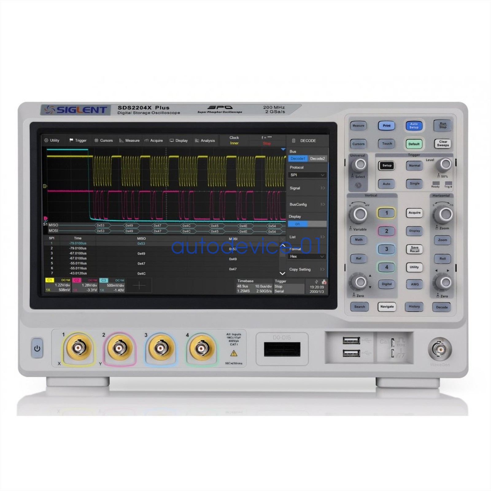 Oscilloscope Super Phosphor Digital SIGLENT SDS2204X Plus 4 Channel DHL/FedEx