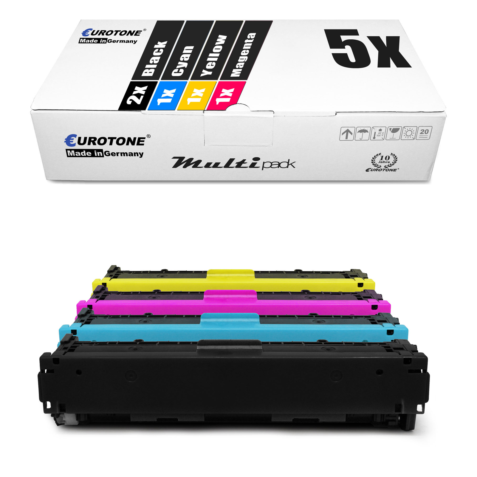 5X Eurotone Eco Toner For HP LaserJet Pro CM-1411-FN CM-1417-FNW CM-1418-FNW