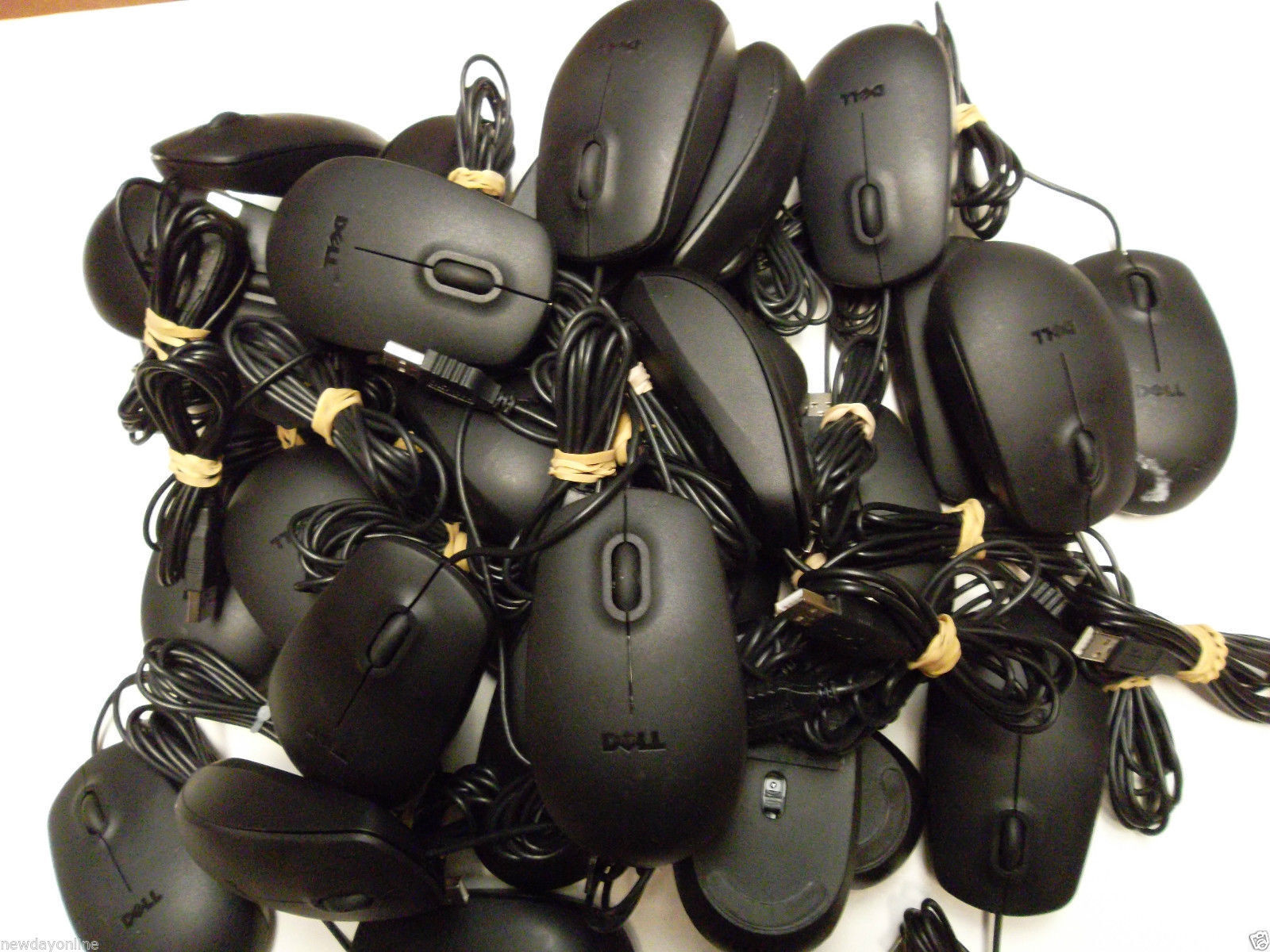 LOT-20 Dell Black Optical 2-Button Mouse w/Scroll Wheel 9RRC7 5Y2RG 11D3V RGR5X