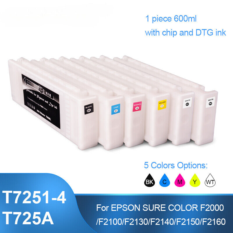 6pc/set Compatible Ink Cartridge With Ink For Epson F2000 F2100 F2150 F2160