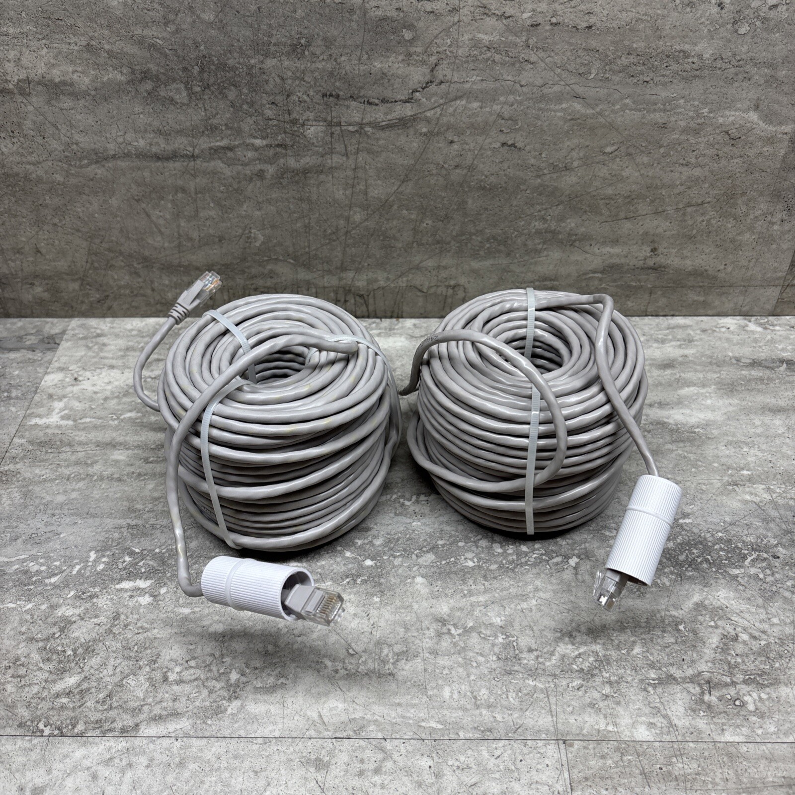 Lot Of 2 LOREX Cat 5e Ethernet Network Cable For IP Camera 30 Meter Length, Gray