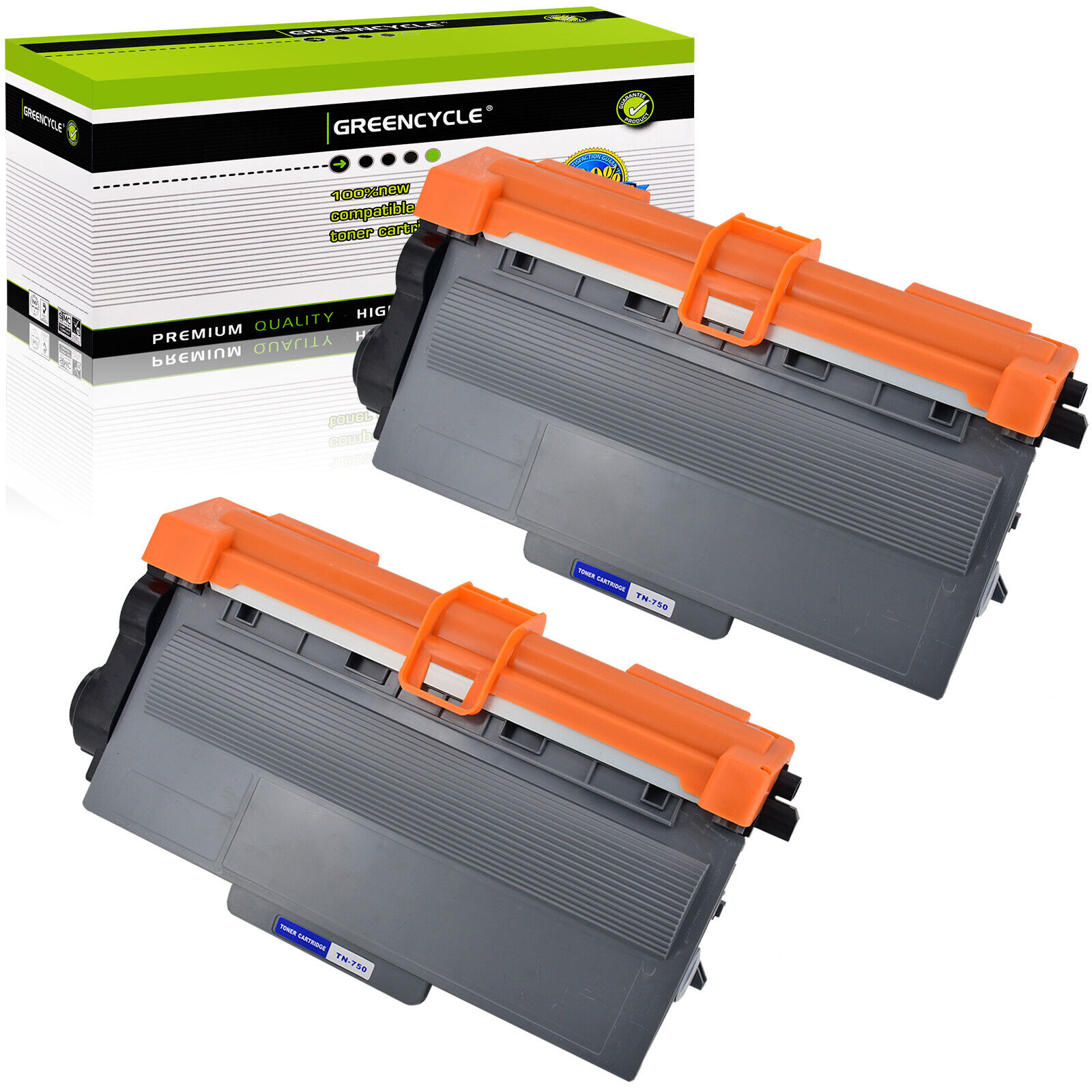 GREENCYCLE 2PK TN750 TN720 Toner Cartridge Fits for Brother DCP-8150DN HL-5450DN