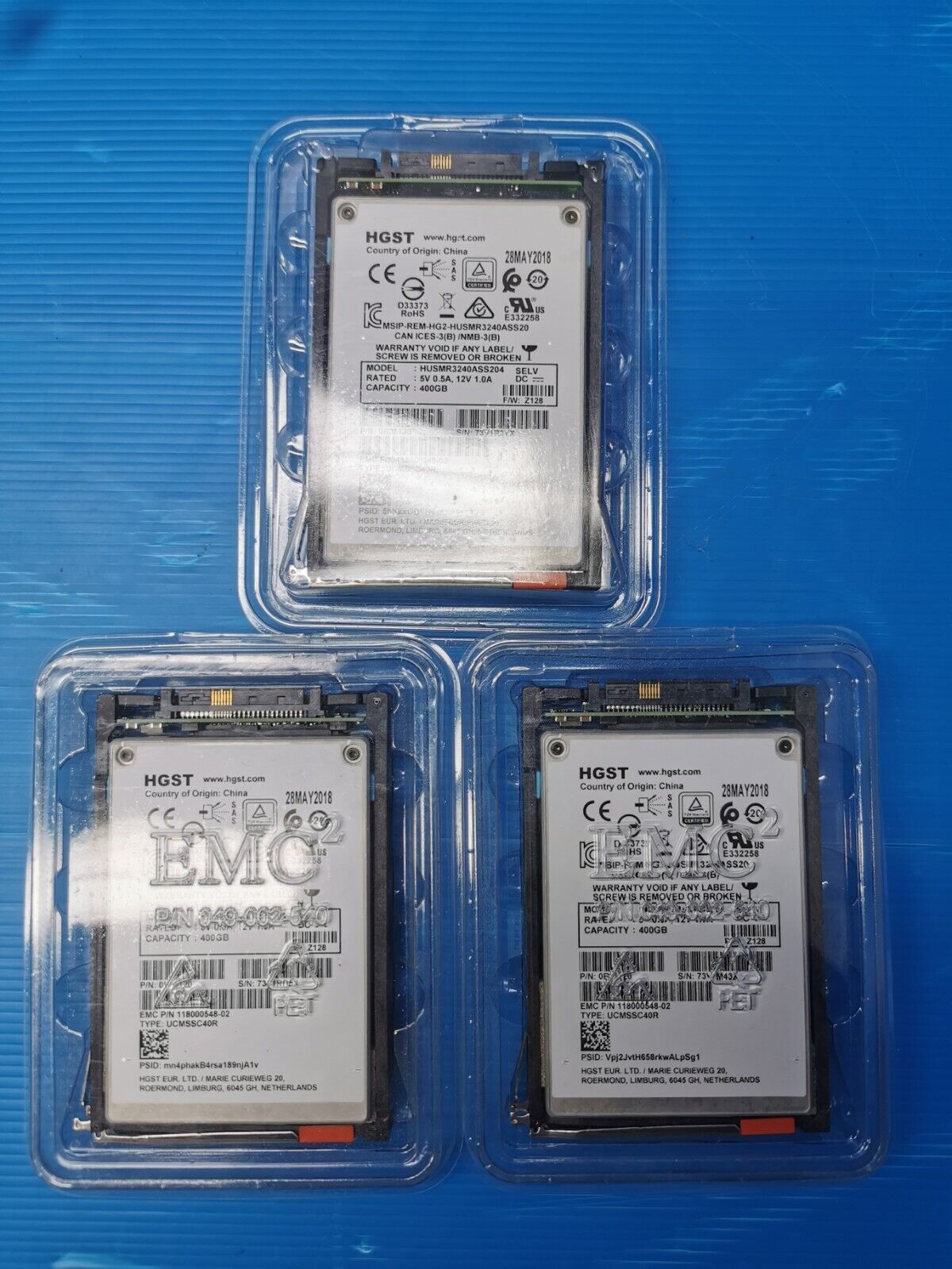 HGST HUSMR3240ASS204 EMC 400GB 12Gbps SAS 2.5 SFF MLC SSD Solid State Drive 3x