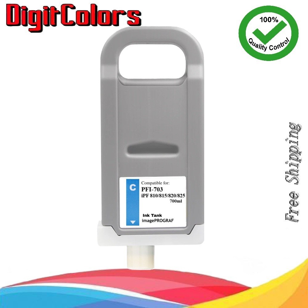 PFI-703 Cyan Ink Cartridge Fit Canon iPF 810 IPF 815 IPF820 IPF825 PFI703C