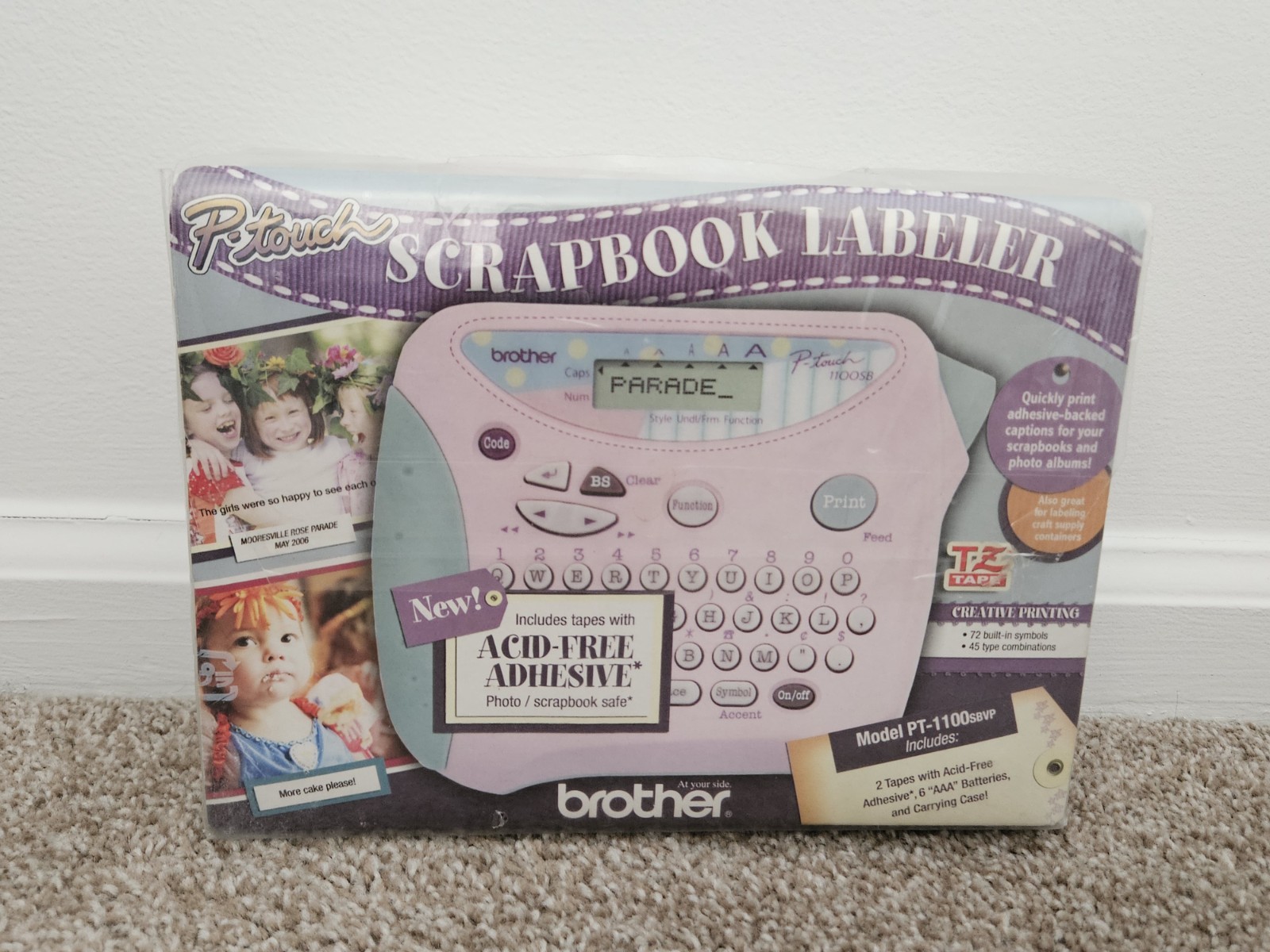 Brother P-Touch PT-1100SBVP Pink Scrapbook Labeler NEW, *READ*