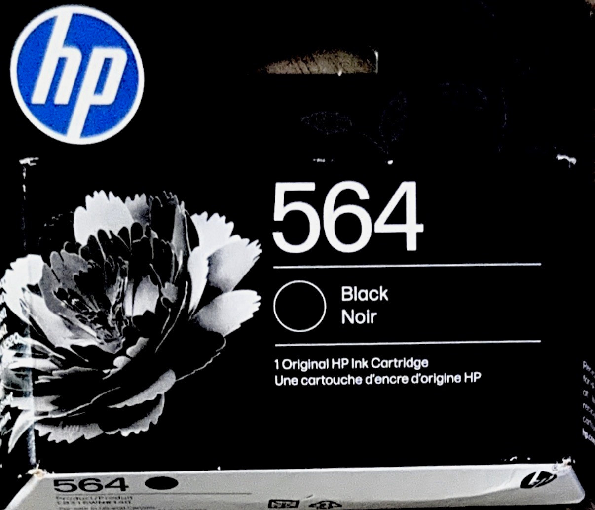 HP 564 OEM Genuine Original Black Inkjet Printer Ink Cartridge FEB 2028
