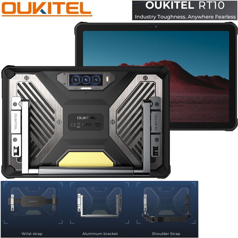11" Oukitel RT10 5G Rugged Tablet PC Phone Android 15 Outdoor 25000mAh Octa Core