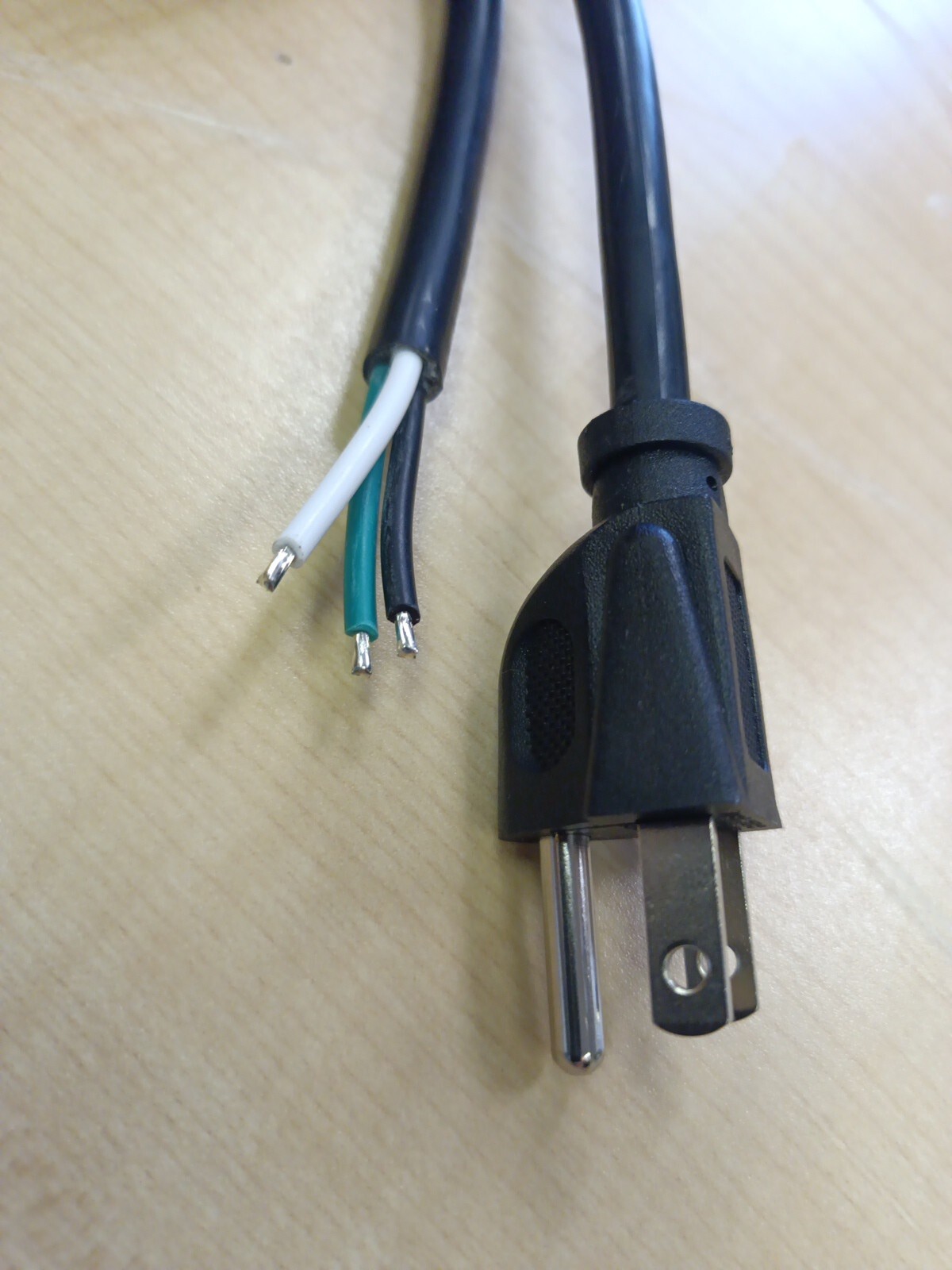 Nema 5-15 to Bare 3 core wire Power Lead, Cable, Cord 6ft chassis cable 16 ga