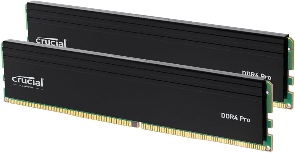 Crucial Pro RAM 32GB Kit 2x16GB DDR4 3200MHz or 3000MHz or 2666MHz Desktop